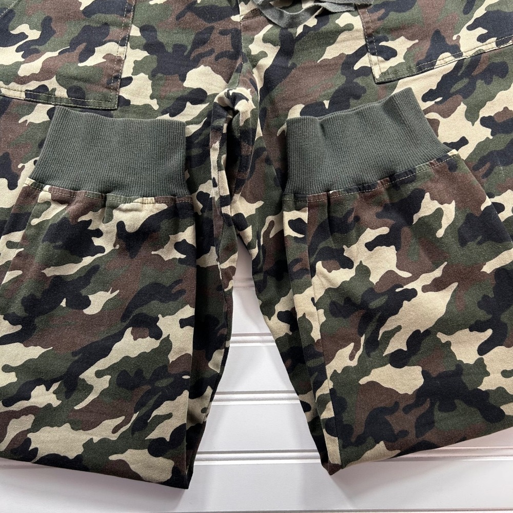 KUT from the Kloth Camo Utility Jogger Pants Womens L Green Woodland Drawstring - Picture 5 of 16